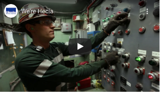 Image of Hecla miner using controls.